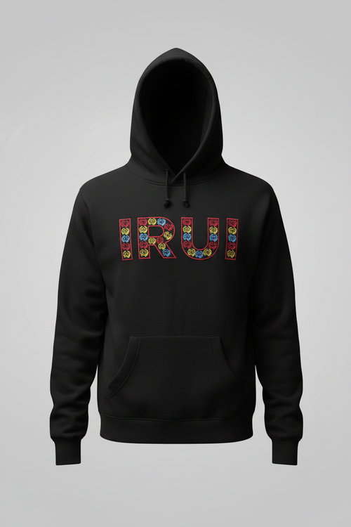 Black IRUI Hoodie Mockup